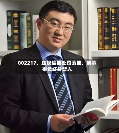 002217，违规信披处罚落地，前董事长终身禁入