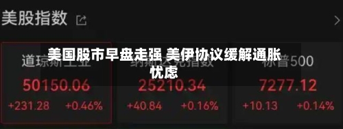 美国股市早盘走强 美伊协议缓解通胀忧虑-第2张图片