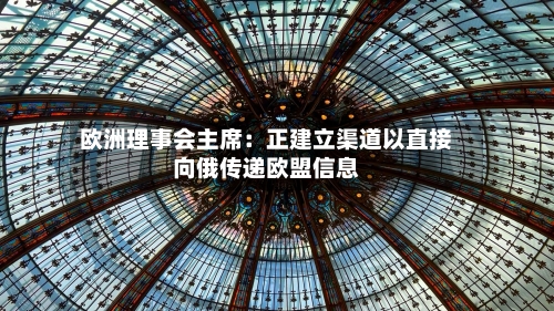 欧洲理事会主席:正建立渠道以直接向俄传递欧盟信息-第3张图片