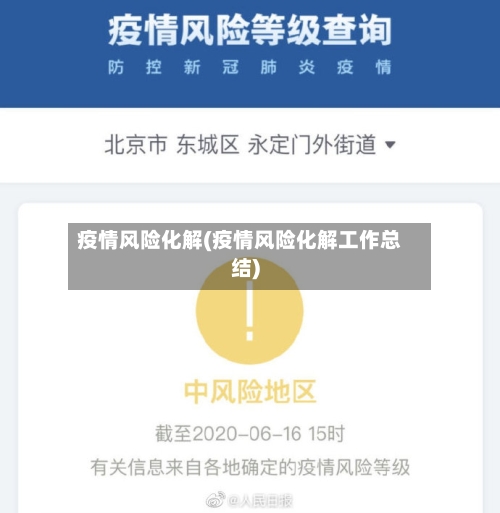 疫情风险化解(疫情风险化解工作总结)-第2张图片