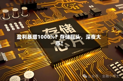 盈利暴增1000%？存储巨头，深夜大涨！-第2张图片