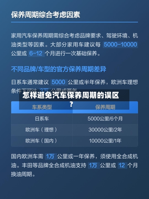 怎样避免汽车保养周期的误区?-第3张图片