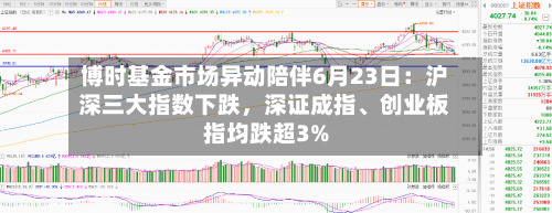 博时基金市场异动陪伴6月23日：沪深三大指数下跌	，深证成指	、创业板指均跌超3%-第2张图片