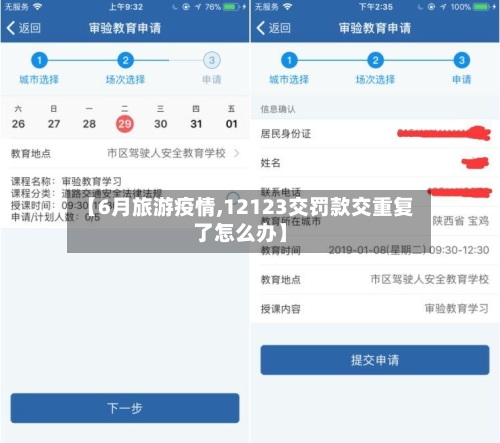 【6月旅游疫情,12123交罚款交重复了怎么办】-第2张图片