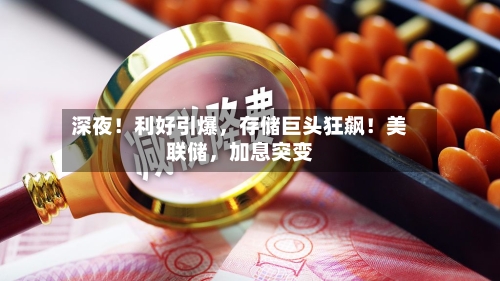 深夜！利好引爆，存储巨头狂飙！美联储，加息突变