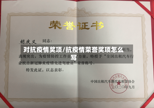 对抗疫情奖项/抗疫情荣誉奖项怎么写-第3张图片