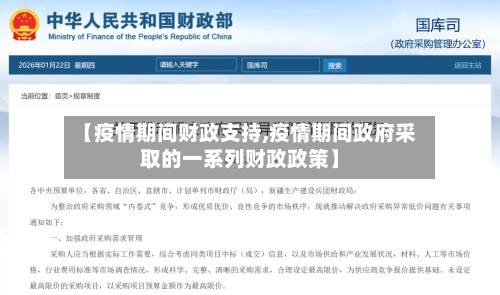 【疫情期间财政支持,疫情期间政府采取的一系列财政政策】