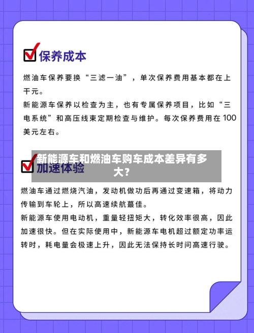 新能源车和燃油车购车成本差异有多大?-第2张图片