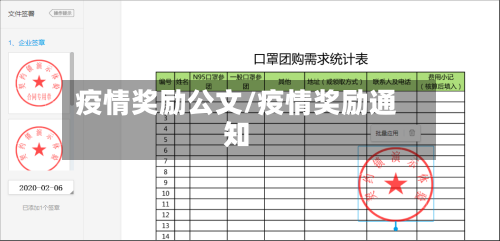 疫情奖励公文/疫情奖励通知-第3张图片