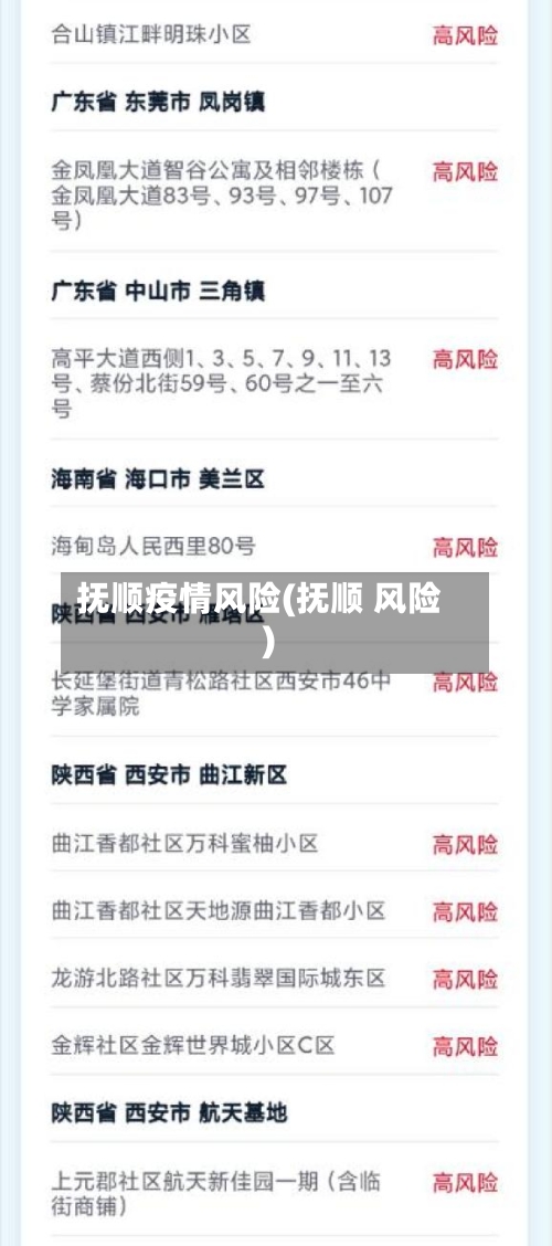 抚顺疫情风险(抚顺 风险)-第2张图片
