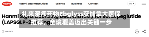 礼来湿疹药物Ebglyss获加拿大医保推荐	，全境覆盖迈出关键一步-第2张图片