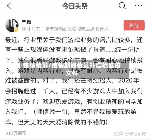 疫情裁剪/疫情期间裁员补偿标准的文件