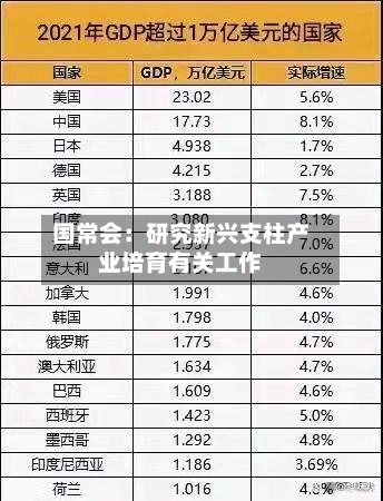 国常会：研究新兴支柱产业培育有关工作