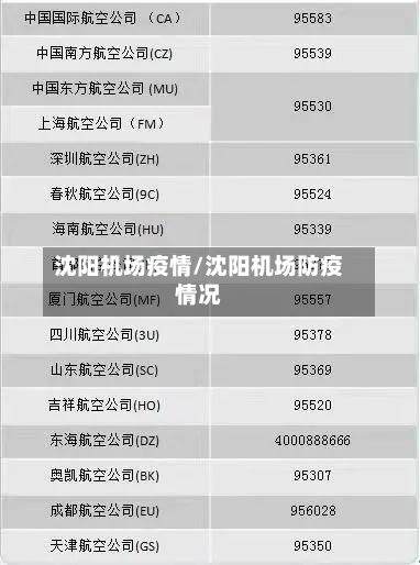 沈阳机场疫情/沈阳机场防疫情况