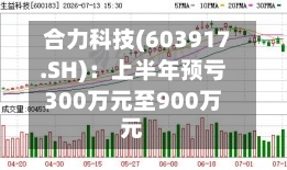 合力科技(603917.SH)：上半年预亏300万元至900万元