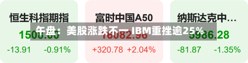 午盘:美股涨跌不一 IBM重挫逾25%-第2张图片