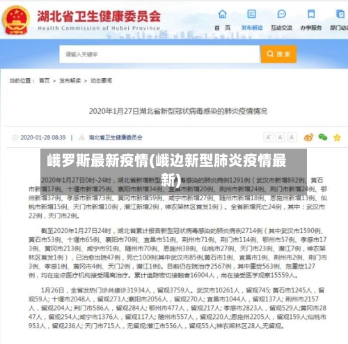 峨罗斯最新疫情(峨边新型肺炎疫情最新)-第2张图片
